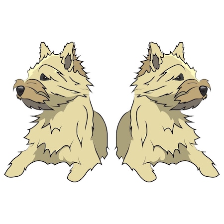 Amistad 6 in. Cairn Terrier Decal - Dog Lover Super Cute Sticker, 2PK AM3257154